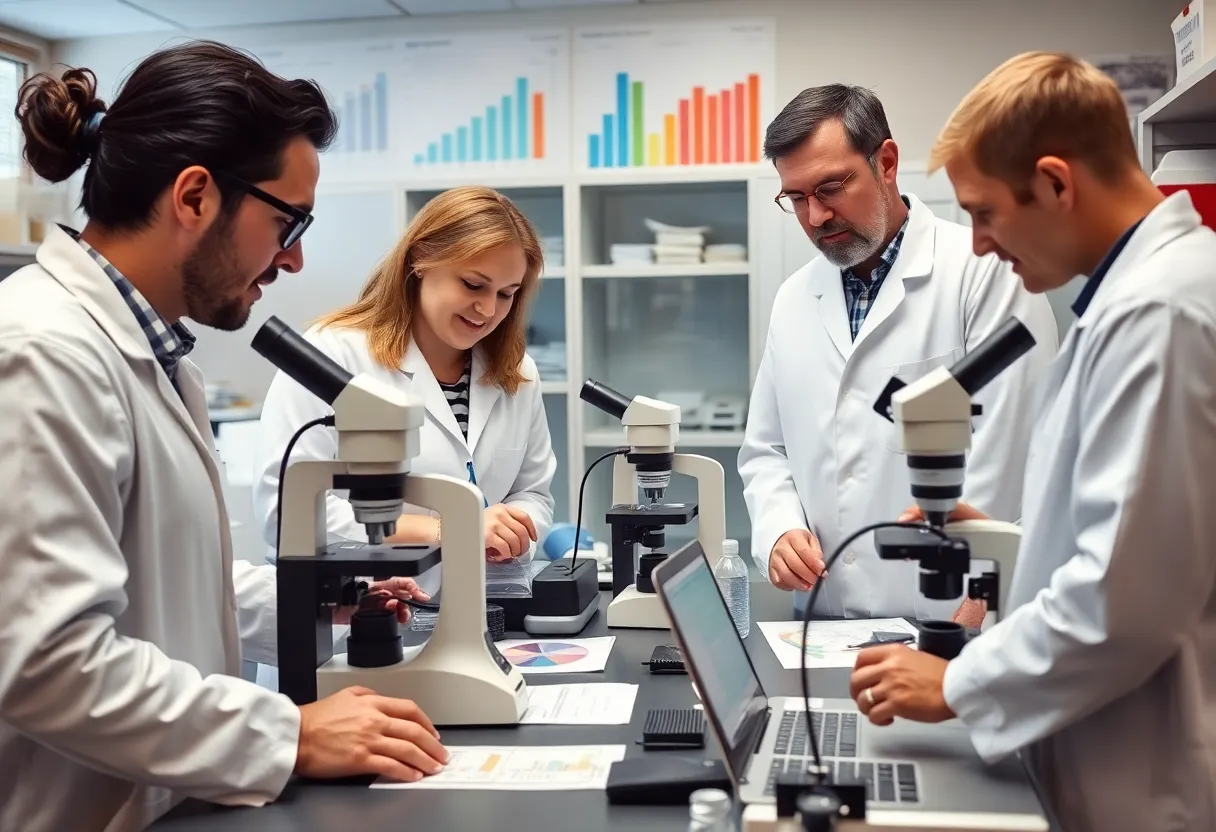 Researchers at the University of Glasgow studying mesothelioma