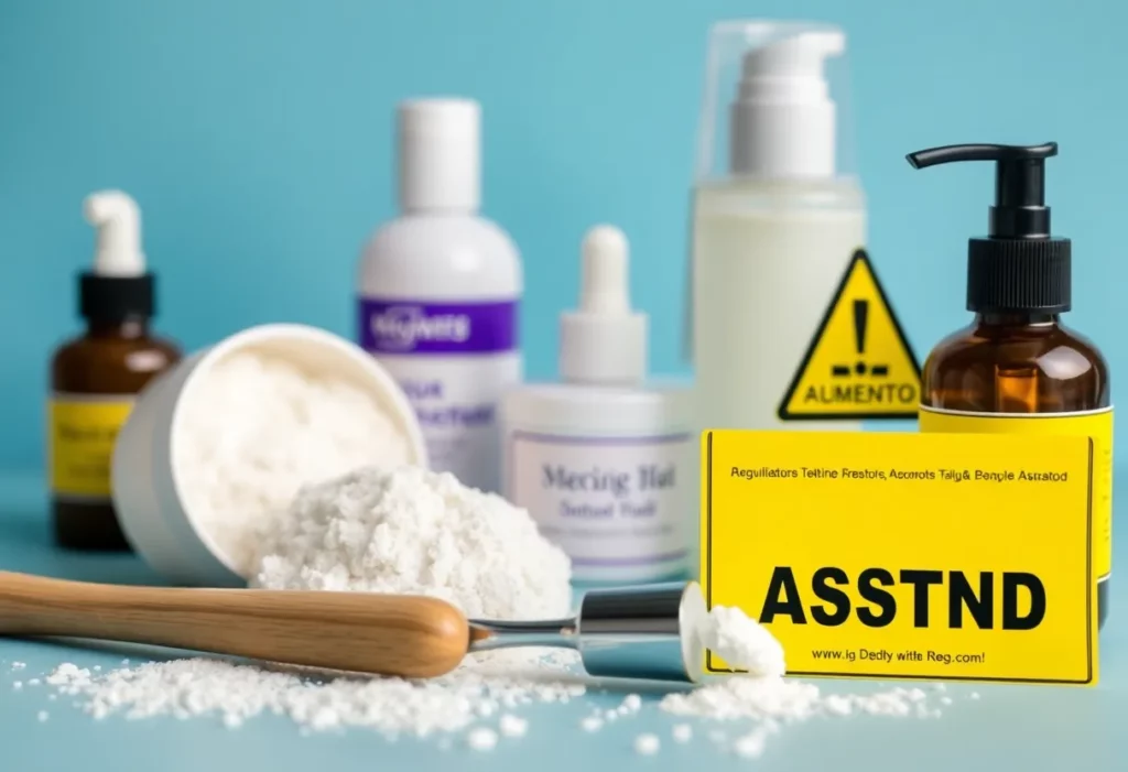 Illustration of FDA regulations for asbestos testing in cosmetics