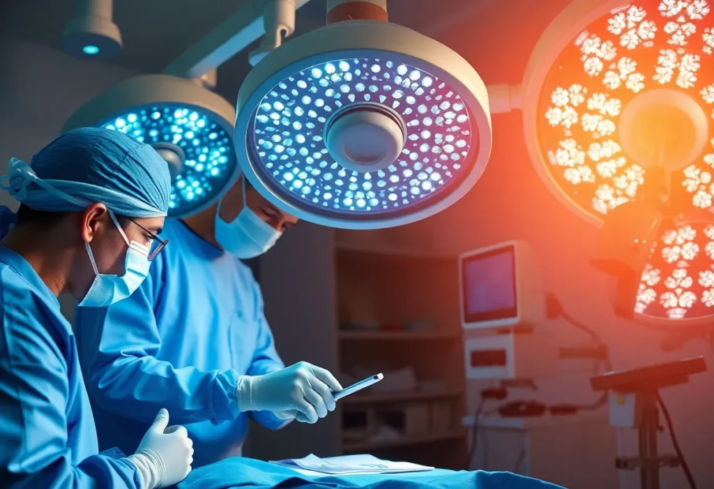 Surgeons performing mesothelioma surgery