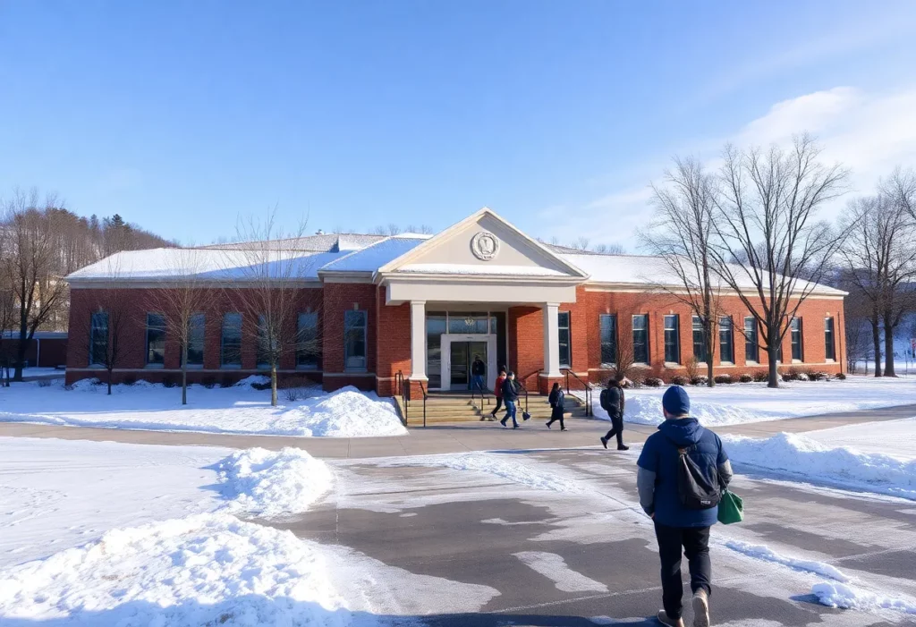 Students returning to NCOE School District campus in winter
