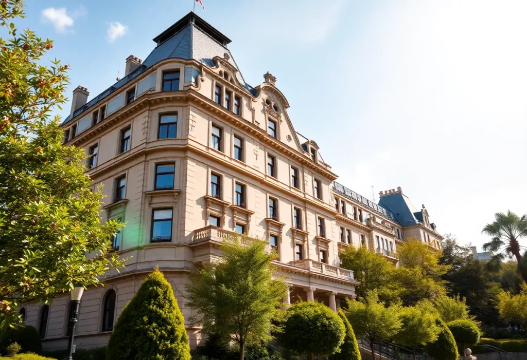 Exterior view of the Queens Hotel in Cheltenham