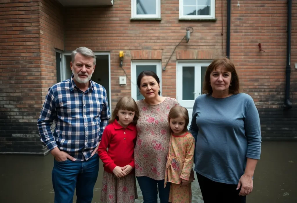 Family affected by asbestos contamination and sewage issues in Southwark.