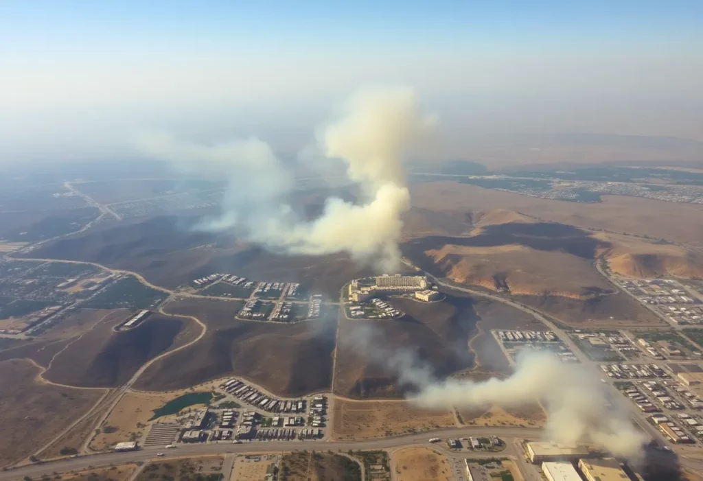 Burned landscapes in Los Angeles County after wildfires