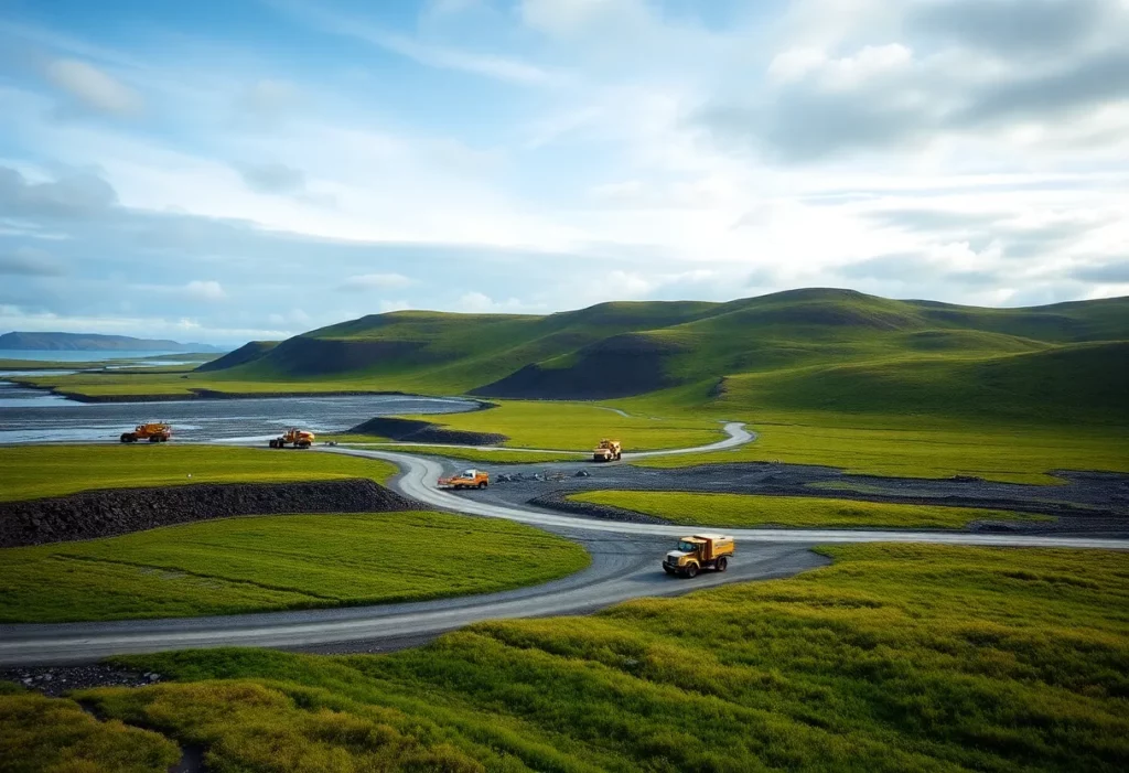 Workers conducting asbestos remediation at the Advocate mine in Baie Verte, Newfoundland.
