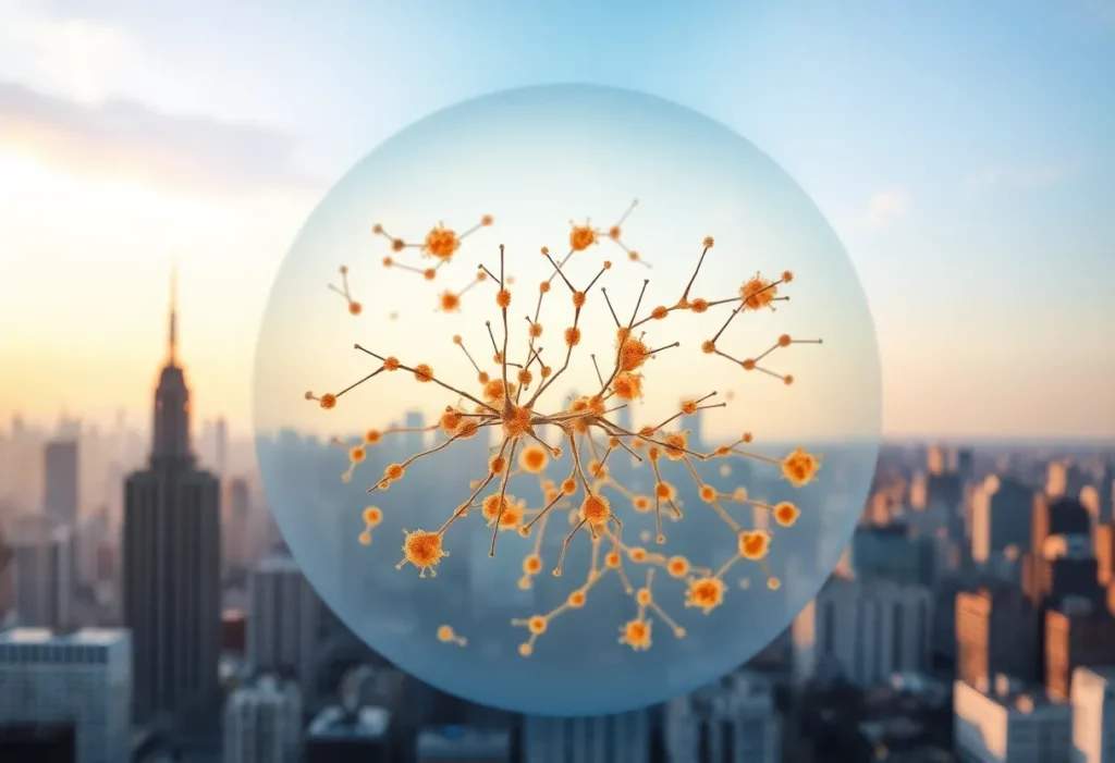 Microscopic view of asbestos fibers highlighting their harmful nature