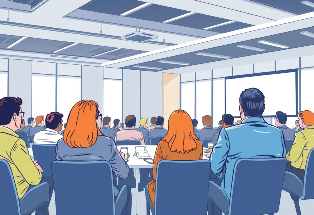 Attendees at the Asbestos Management Conference 2025 in Glasgow engaging in discussions.