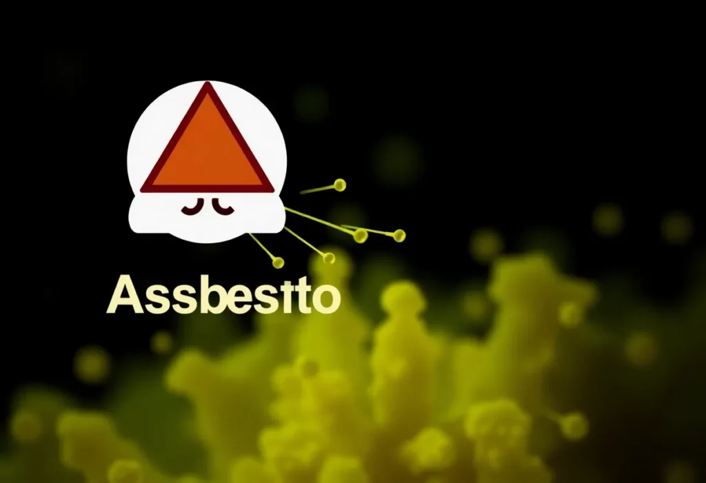 Infographic showing the risks associated with the asbestos market and the shift towards safer alternatives.