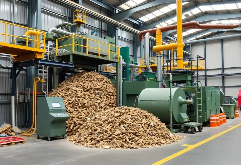 High-tech asbestos recycling facility in action