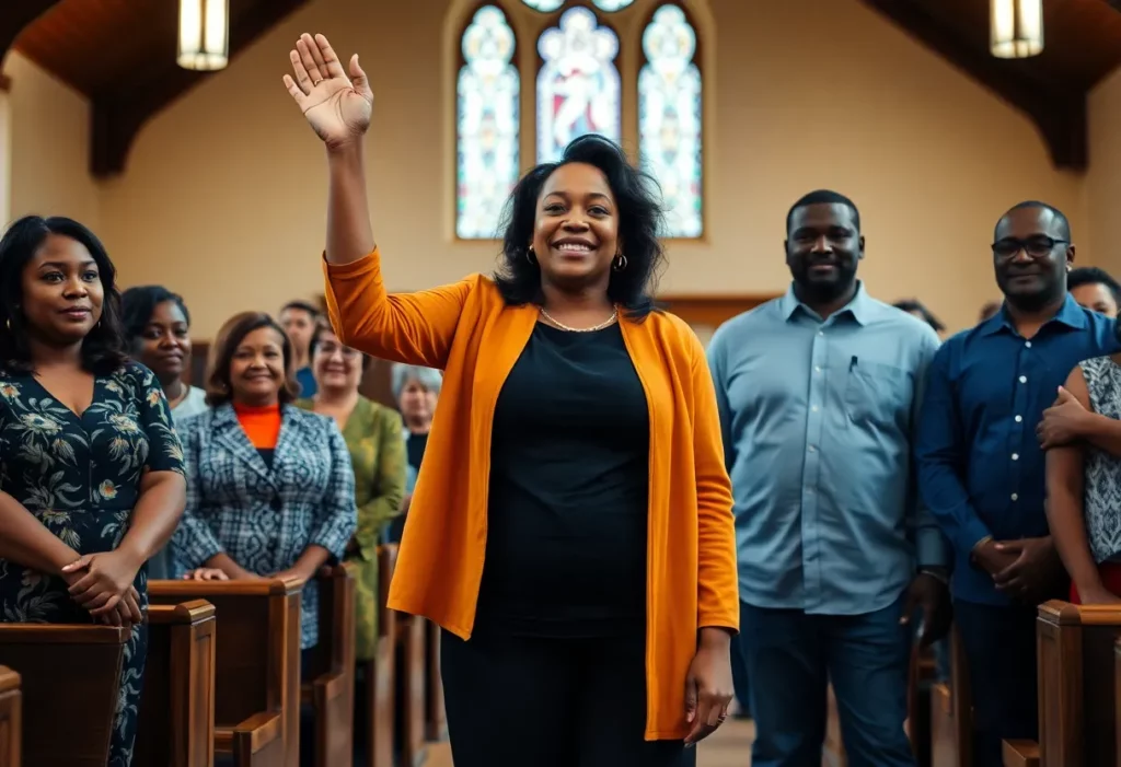 Dr. Berlinda Love, a community leader and pastor, smiling bravely while sharing her story of battling pleural mesothelioma.