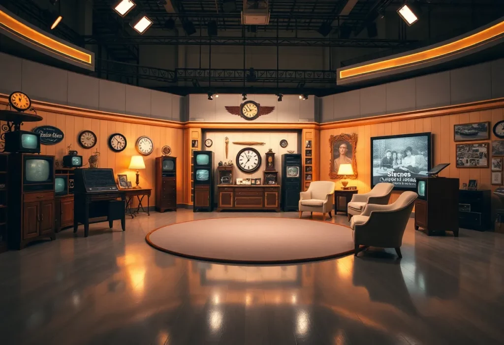 A tranquil television studio reflecting on the legacy of daytime drama