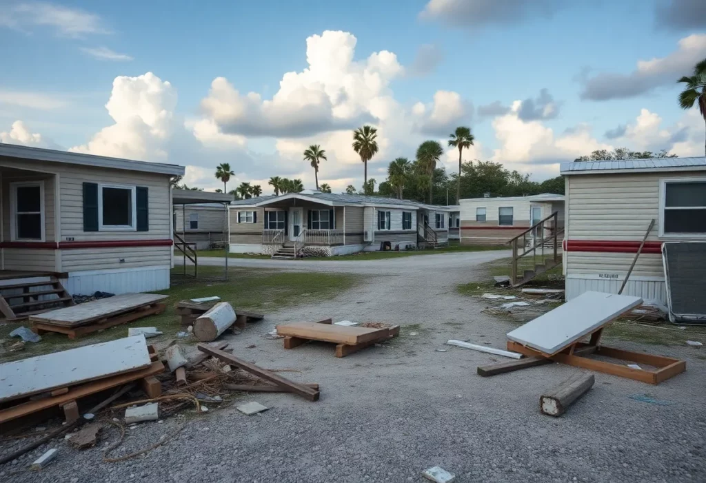 Residents of Li'l Abner Mobile Home Park amidst unsafe living conditions