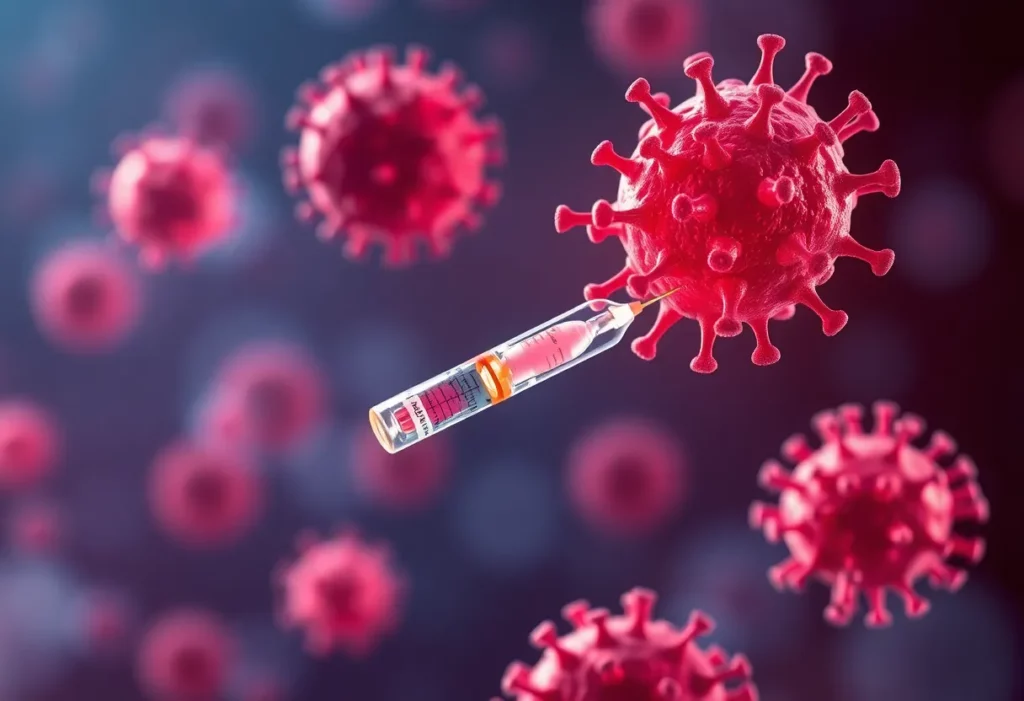 Visual representation of breakthrough cancer treatment