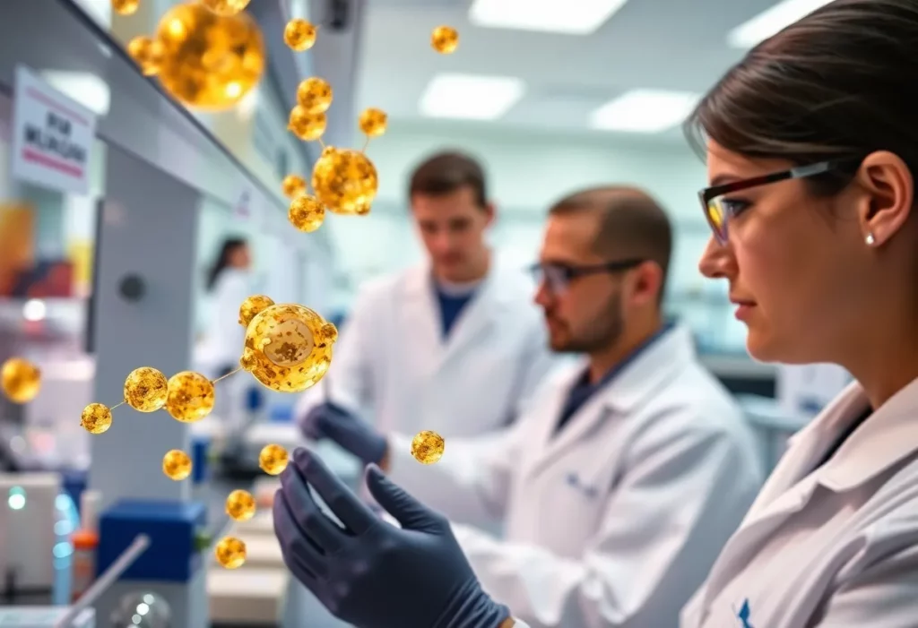 Innovative gold complex for mesothelioma treatment in a laboratory