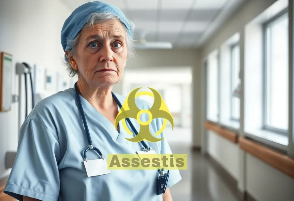 Retired nurse concerned about asbestos exposure in hospital.