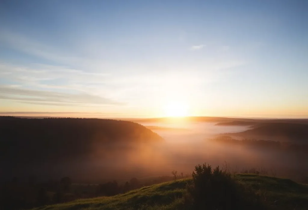 A symbolic landscape representing hope and resilience in the face of illness.