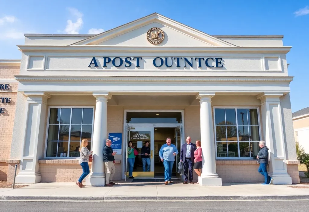 Salisbury Post Office with newly renovated exterior post asbestos abatement