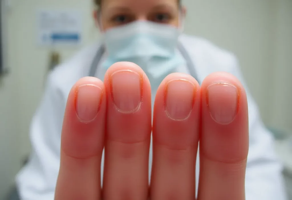 Finger clubbing and schamroth window test demonstration