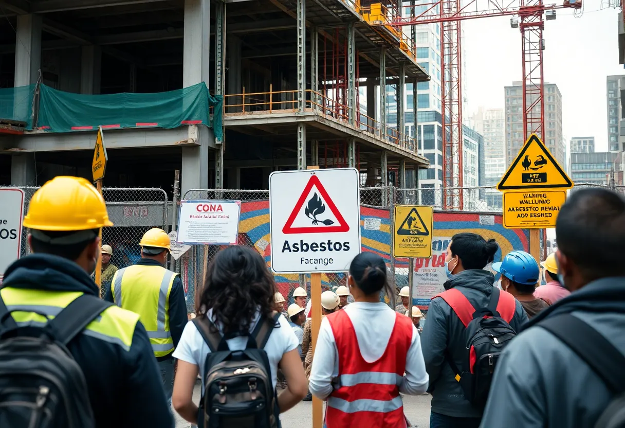 Construction site emphasizing safety protocols during Global Asbestos Awareness Week