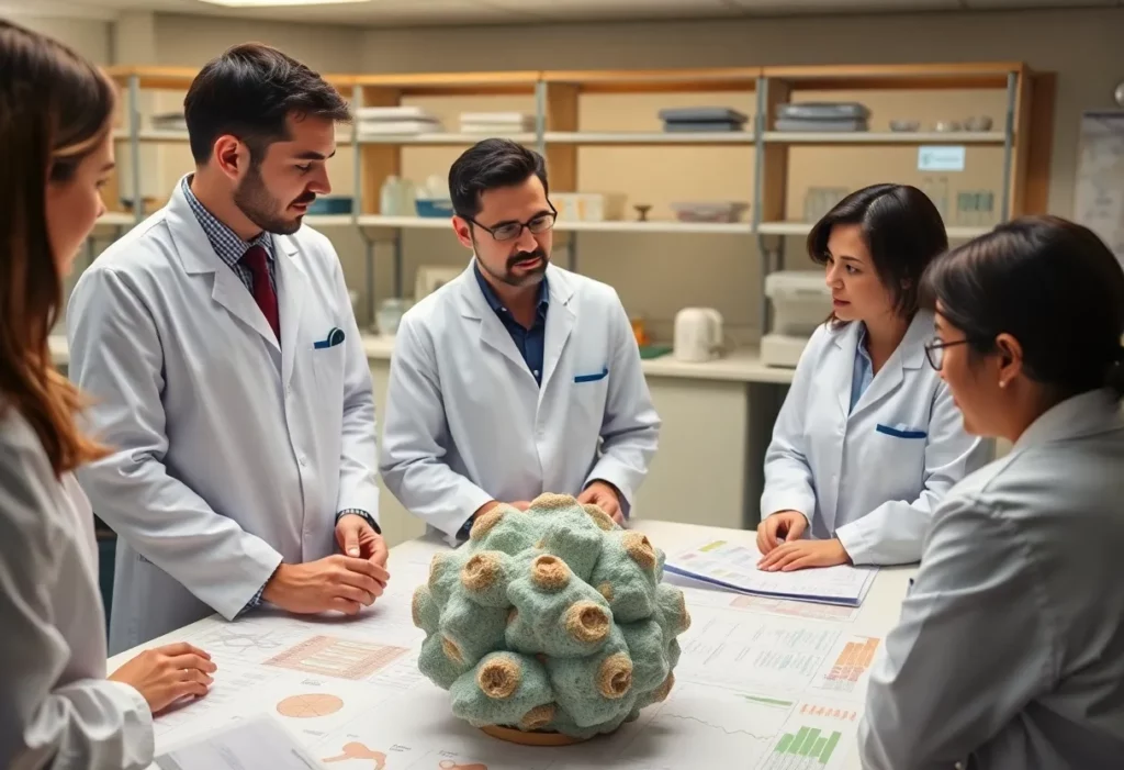 Researchers at Vivace Therapeutics discussing mesothelioma treatment