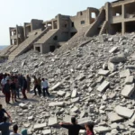Rubble in Gaza potentially contaminated with asbestos fibers