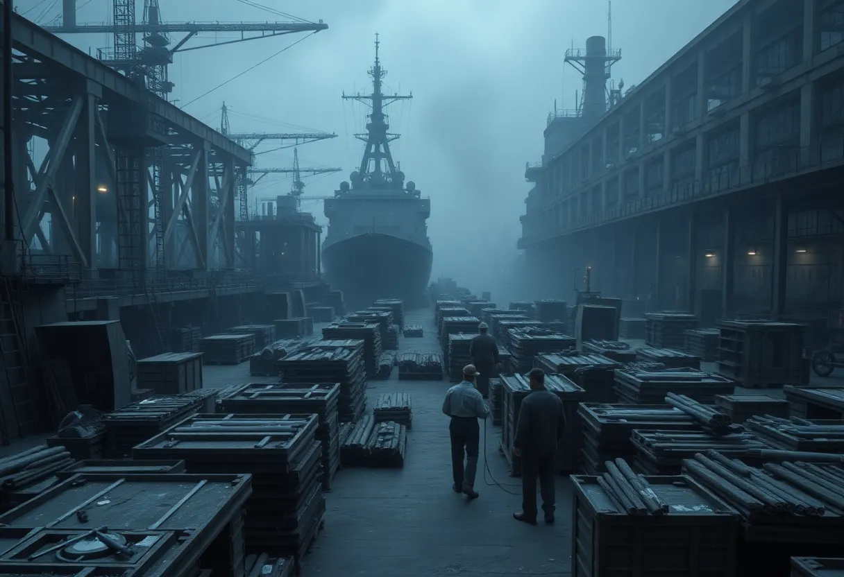 Veterans working in a military shipyard exposed to asbestos dust
