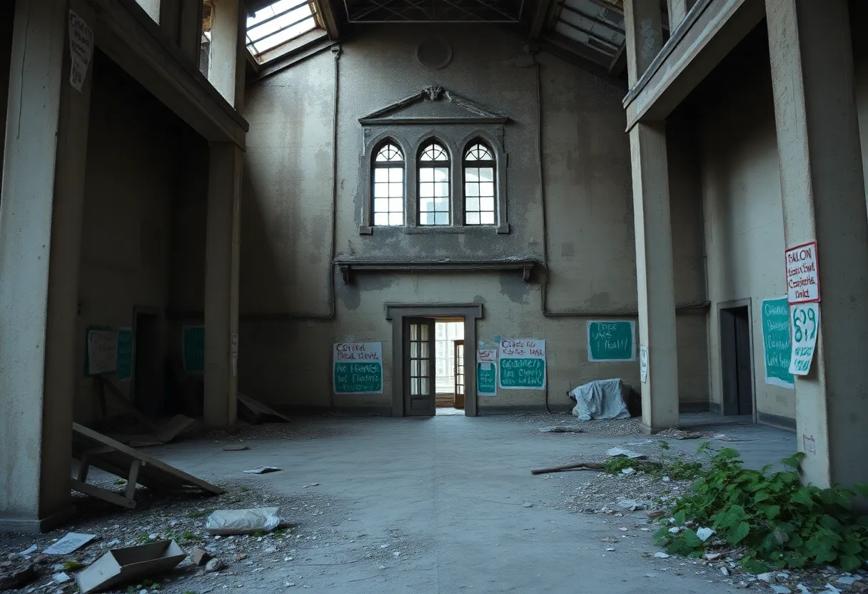 Historic building representing asbestos risks