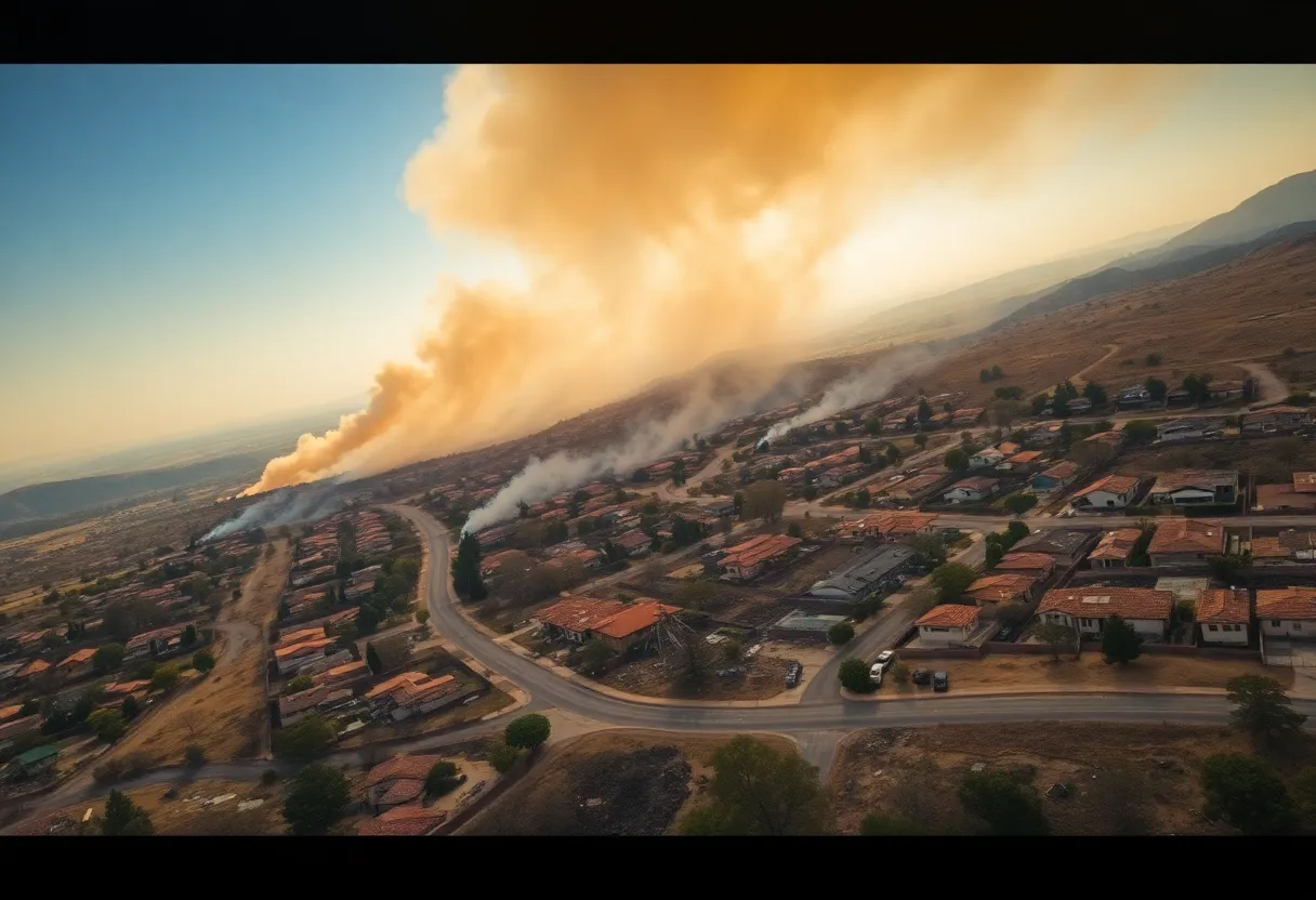 Damage from California wildfires with signs of asbestos concerns