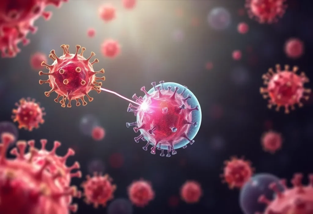 Diagram of CT-95 targeting mesothelioma cancer cells