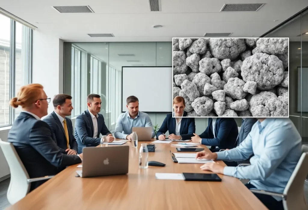 Team meeting on environmental services acquisition