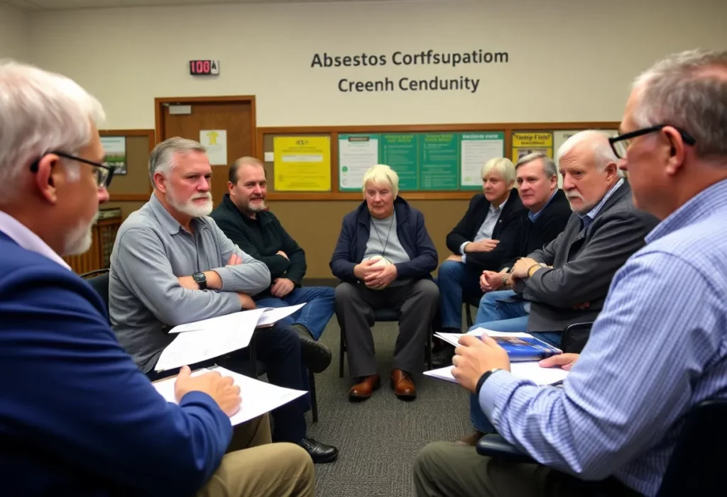 Residents gathered for a meeting to discuss asbestos concerns in Grenagh.