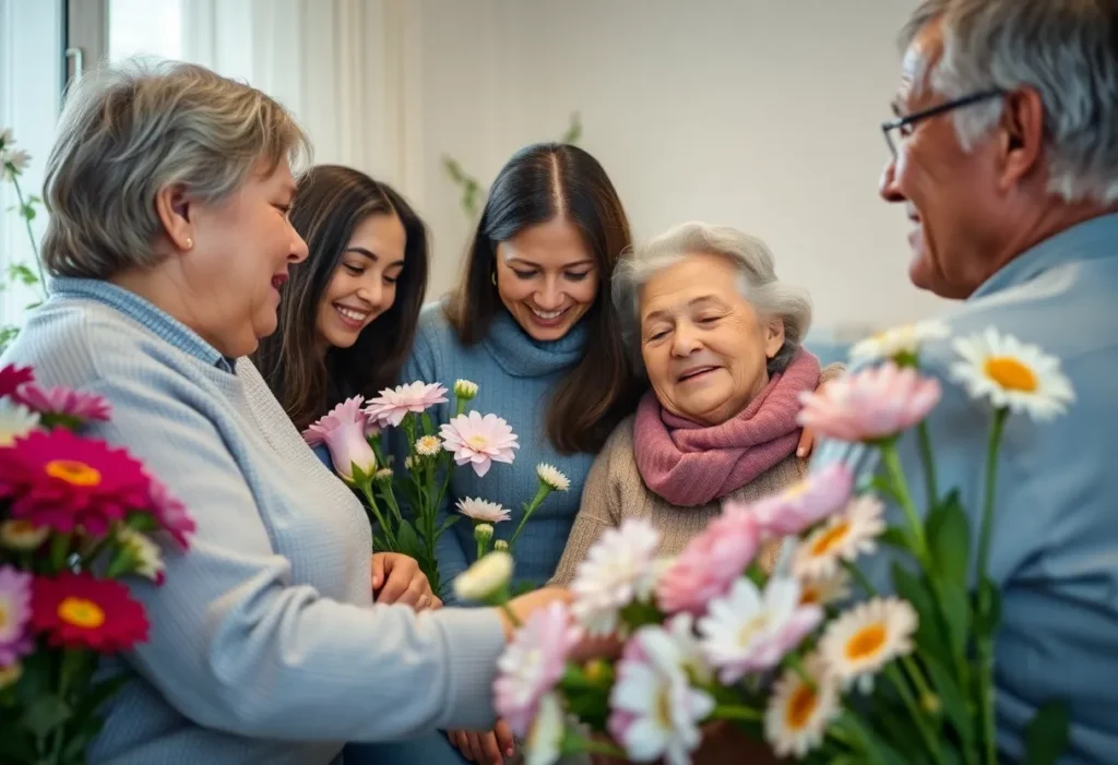 Family members expressing gratitude at a hospice