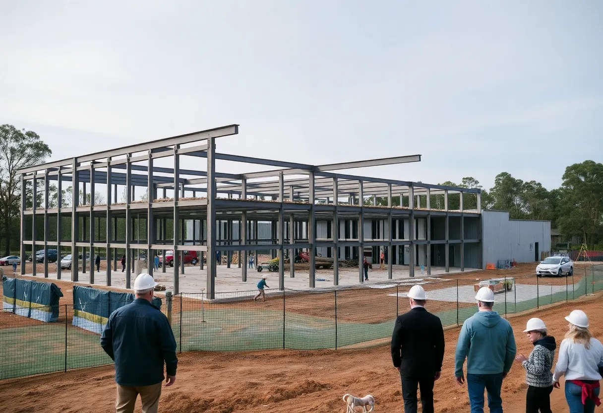 Ongoing construction of the Mansfield Community Diagnostic Centre