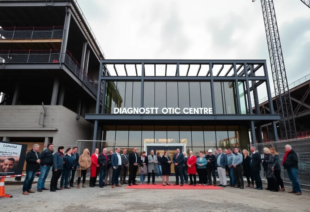 Construction site of the Mansfield Community Diagnostic Centre under progress