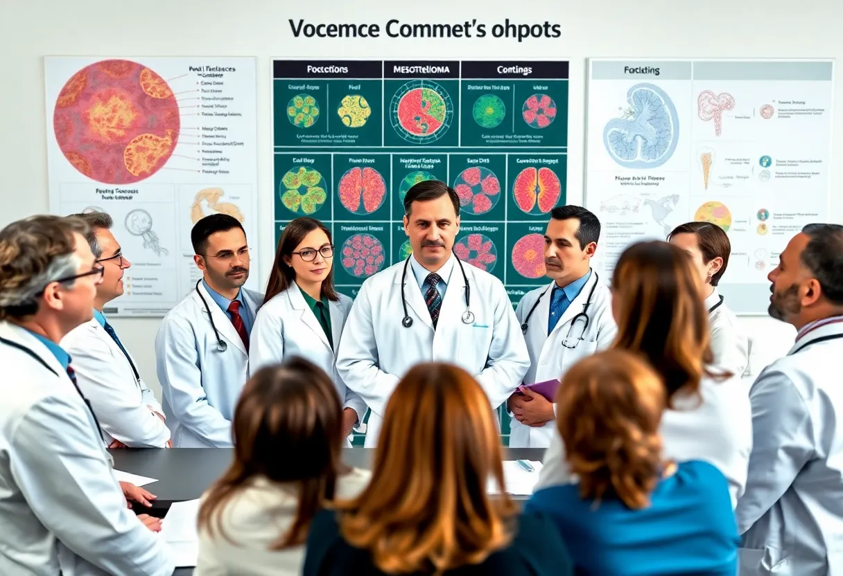 Oncologists analyzing cases in a Molecular Tumor Board setting.