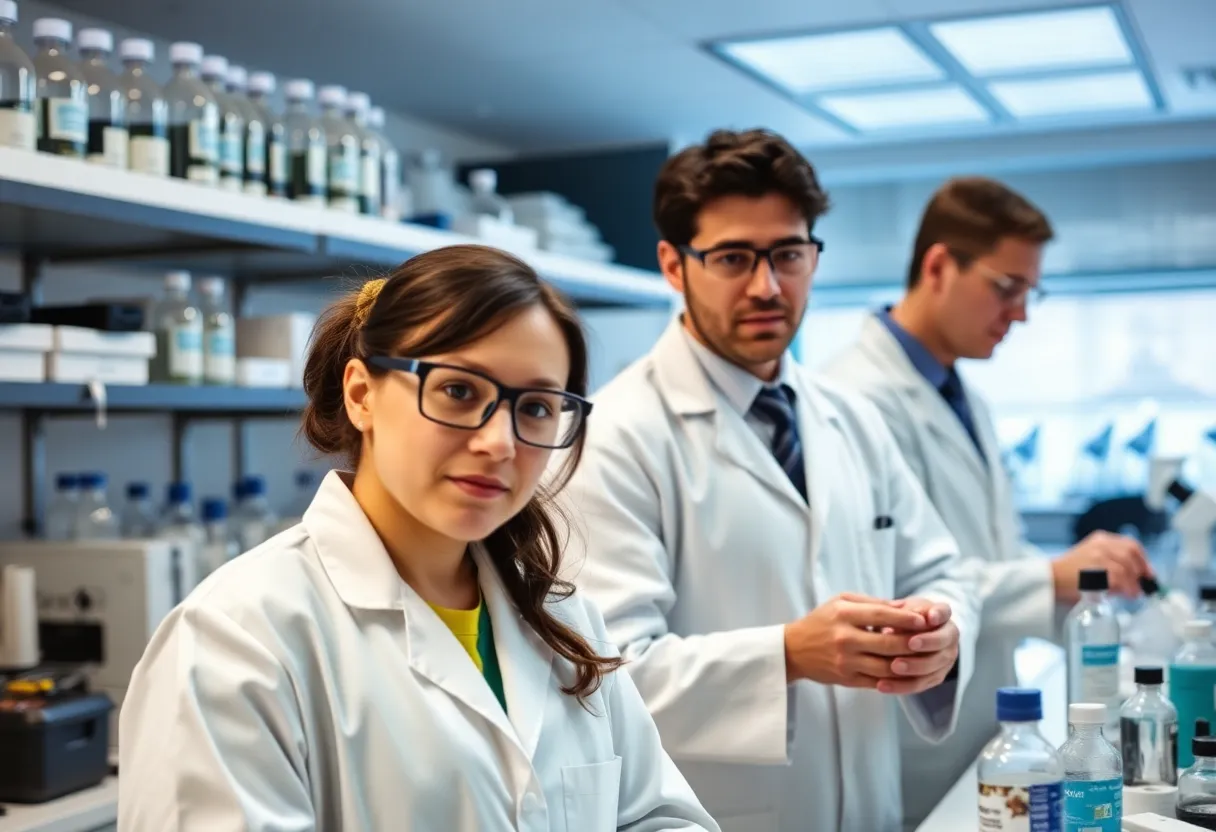 Scientists working on mesothelioma treatment at Portage Biotech