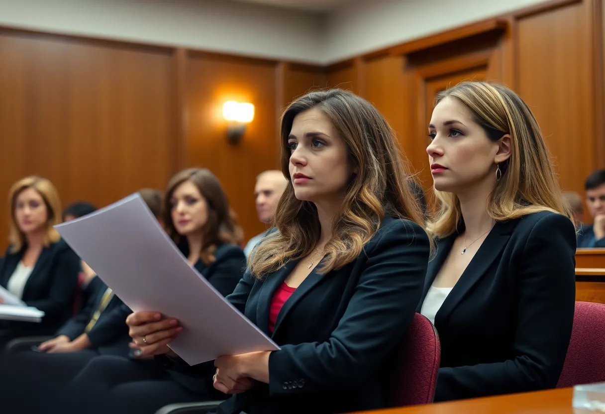 A legal setting focused on talc in cosmetics and lawsuits.