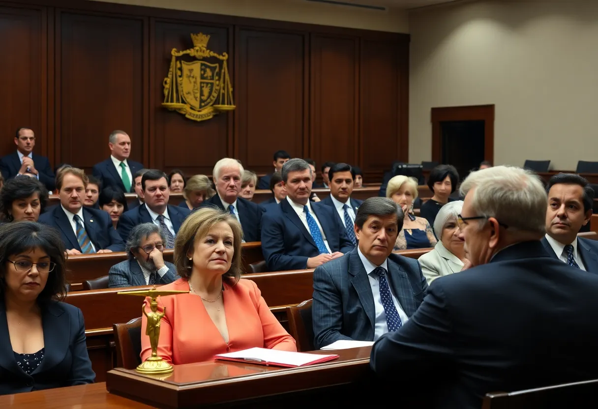 Court scene of the asbestos corruption trial in Free State