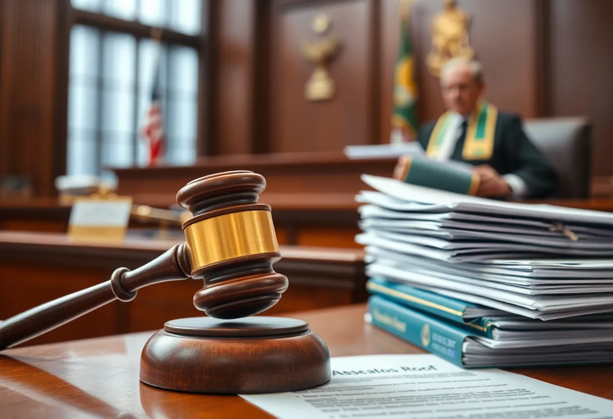 Courtroom of the asbestos roof removal trial in Bloemfontein