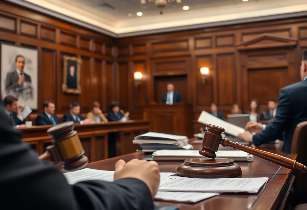 Courtroom scene of the R255 million asbestos roofing case