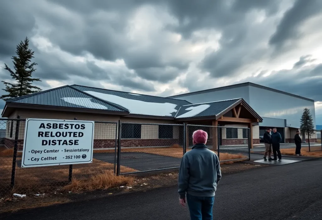 Exterior view of the closed Center for Asbestos Related Disease in Libby, Montana.