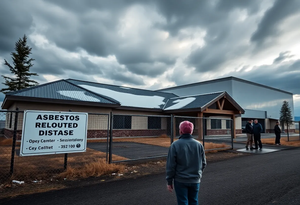 Exterior view of the closed Center for Asbestos Related Disease in Libby, Montana.