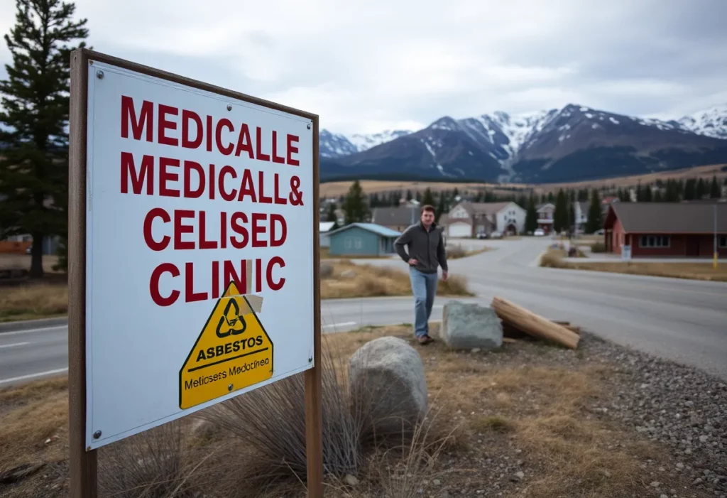 Closed asbestos screening facility in Libby, Montana.