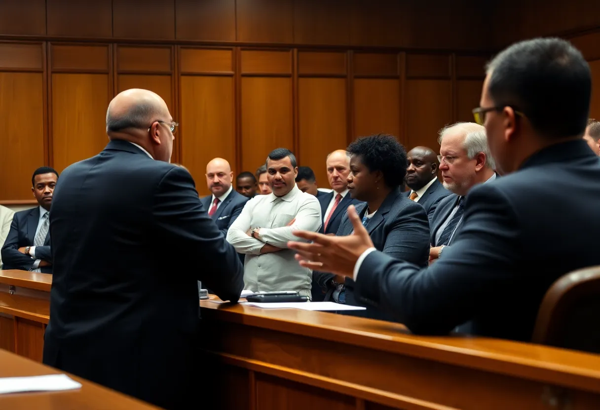 Courtroom in Bloemfontein during high-profile trial