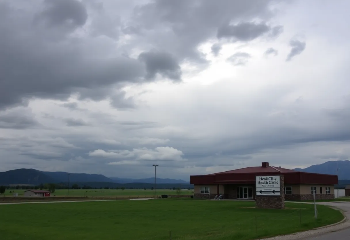 Exterior view of the CARD Clinic in Libby with a closed sign