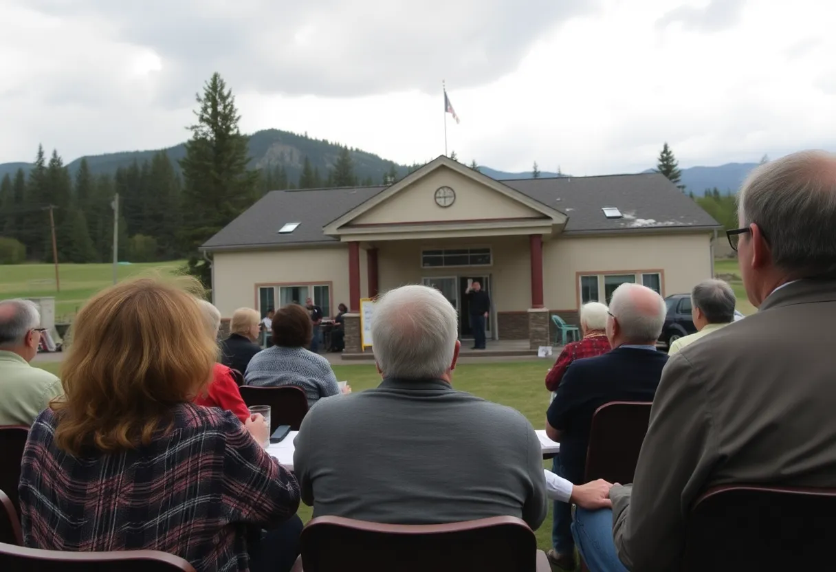 Residents discussing asbestos clinic closure in Libby