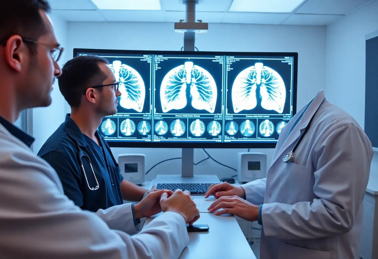 Medical analysis of lung scans related to asbestos exposure