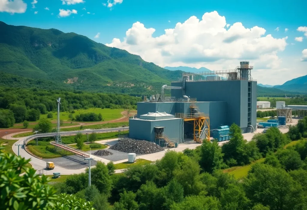 Exterra facility for processing asbestos mine waste.