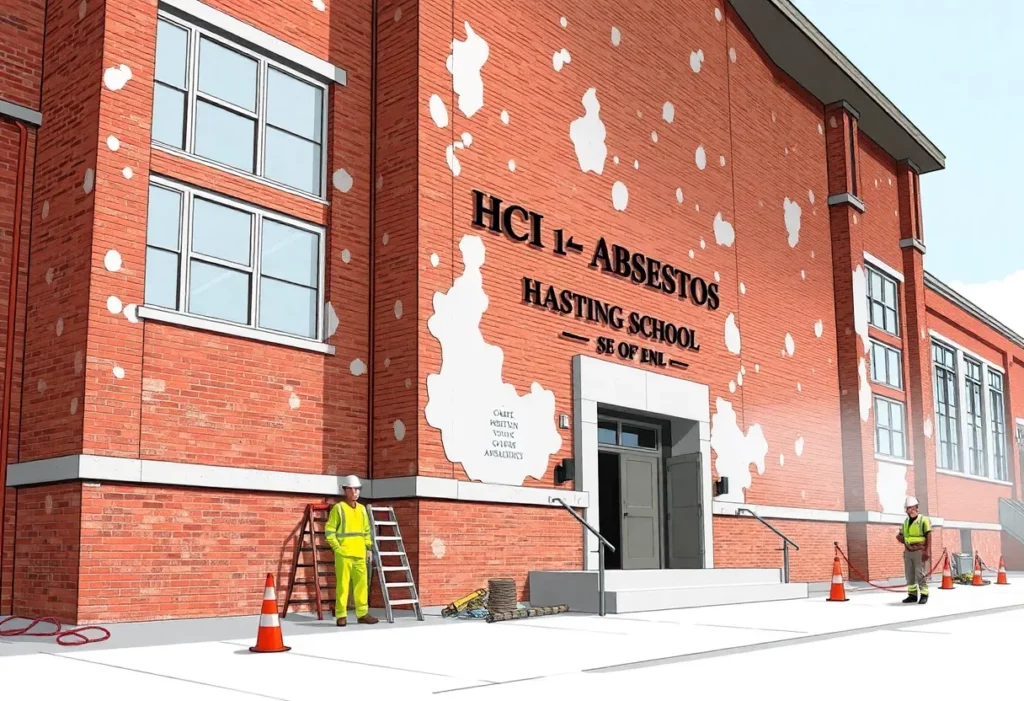 Image depicting asbestos cleanup at the former Hastings Middle School.