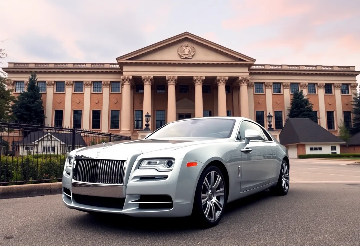 High Court building with seized luxury vehicle and properties