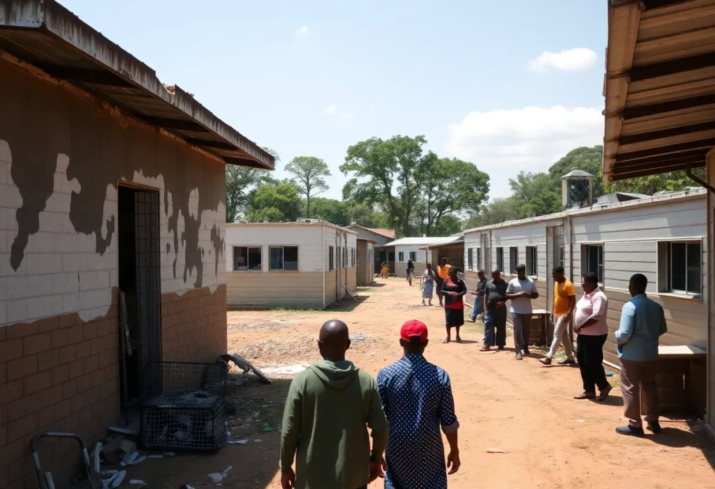 Vandalized structures at Kliptown Primary School